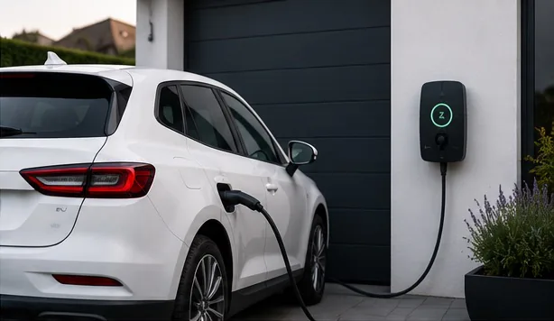 Elektrische wagen die thuis oplaadt aan een ThuisVolt laadpaal